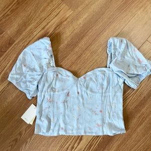 Wilfred Novella Short Sleeve Blouse in Floral